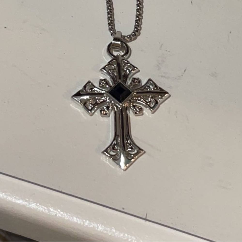 Beautiful gothic silver cross